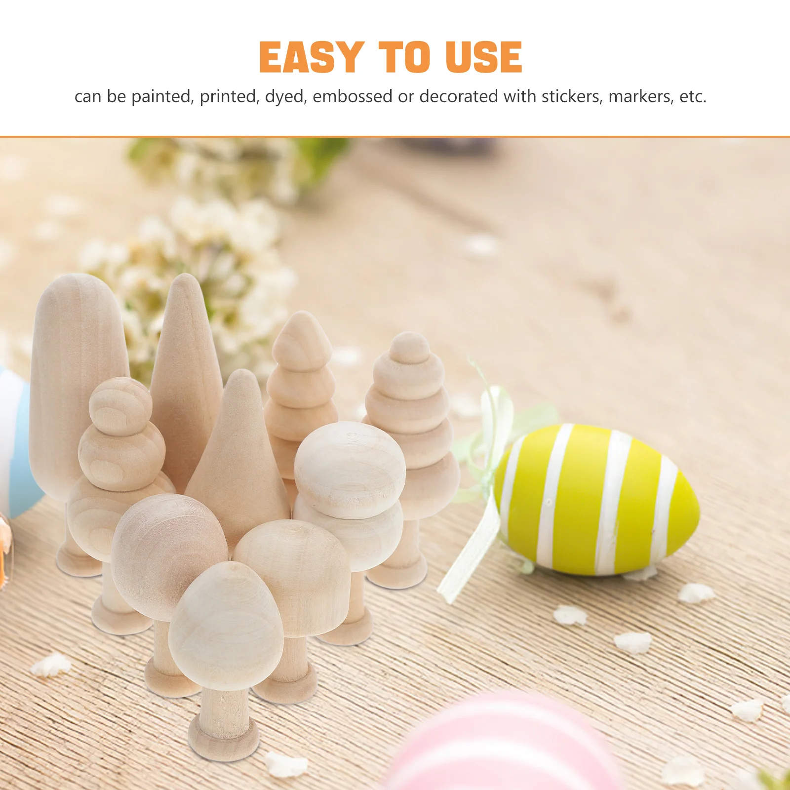 20 piezas de juguetes de madera pintados, manualidades DIY, adornos de plantas de árbol de Navidad, Mini decoración para niños, artesanías de setas de Halloween