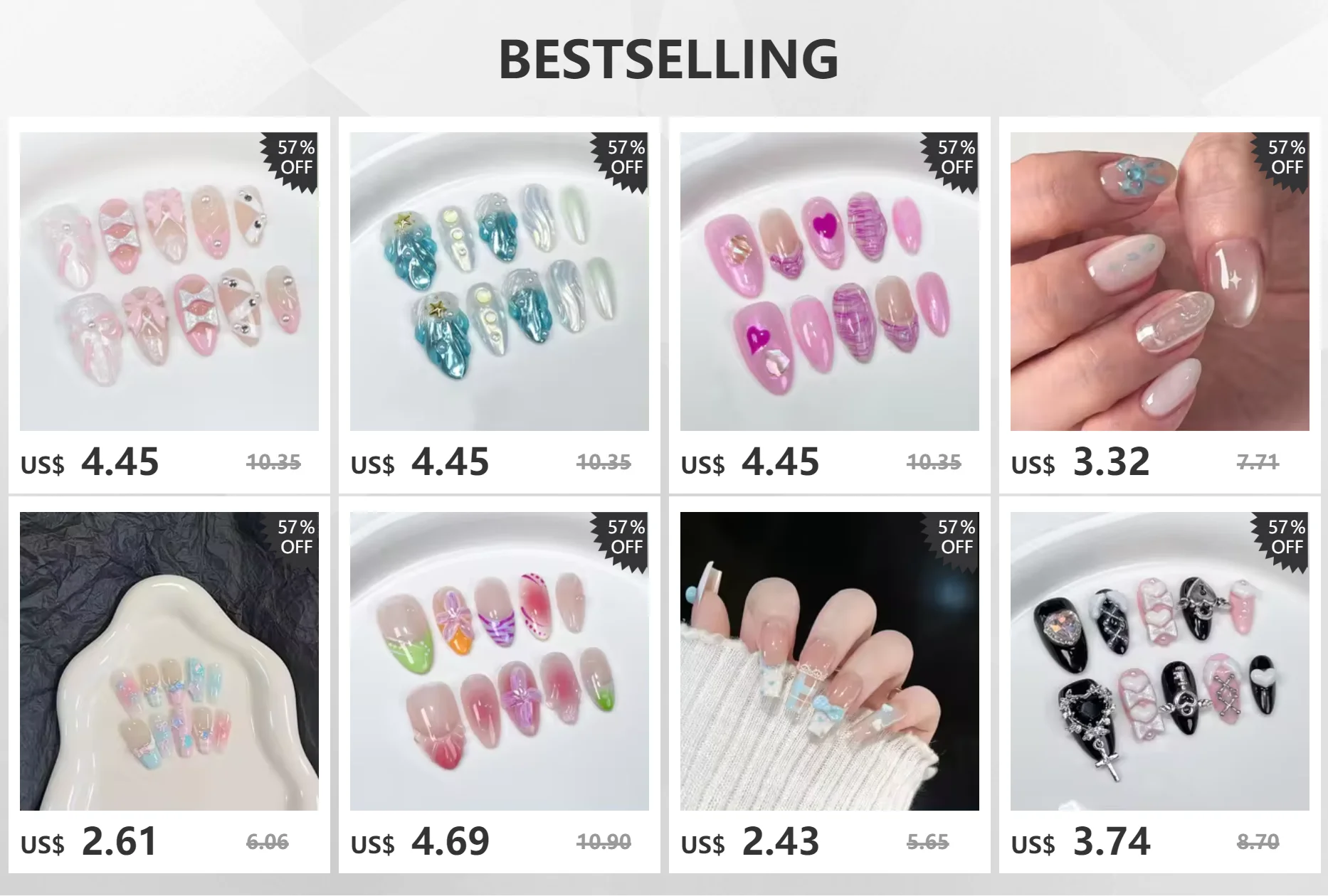 Lila handgemachte tragbare Nägel Premium Satin Cat Eye Nail Art Nail Zarte verträumte abnehmbare künstliche Nägel Vollständige Abdeckung Nagelspitzen – Detail 1