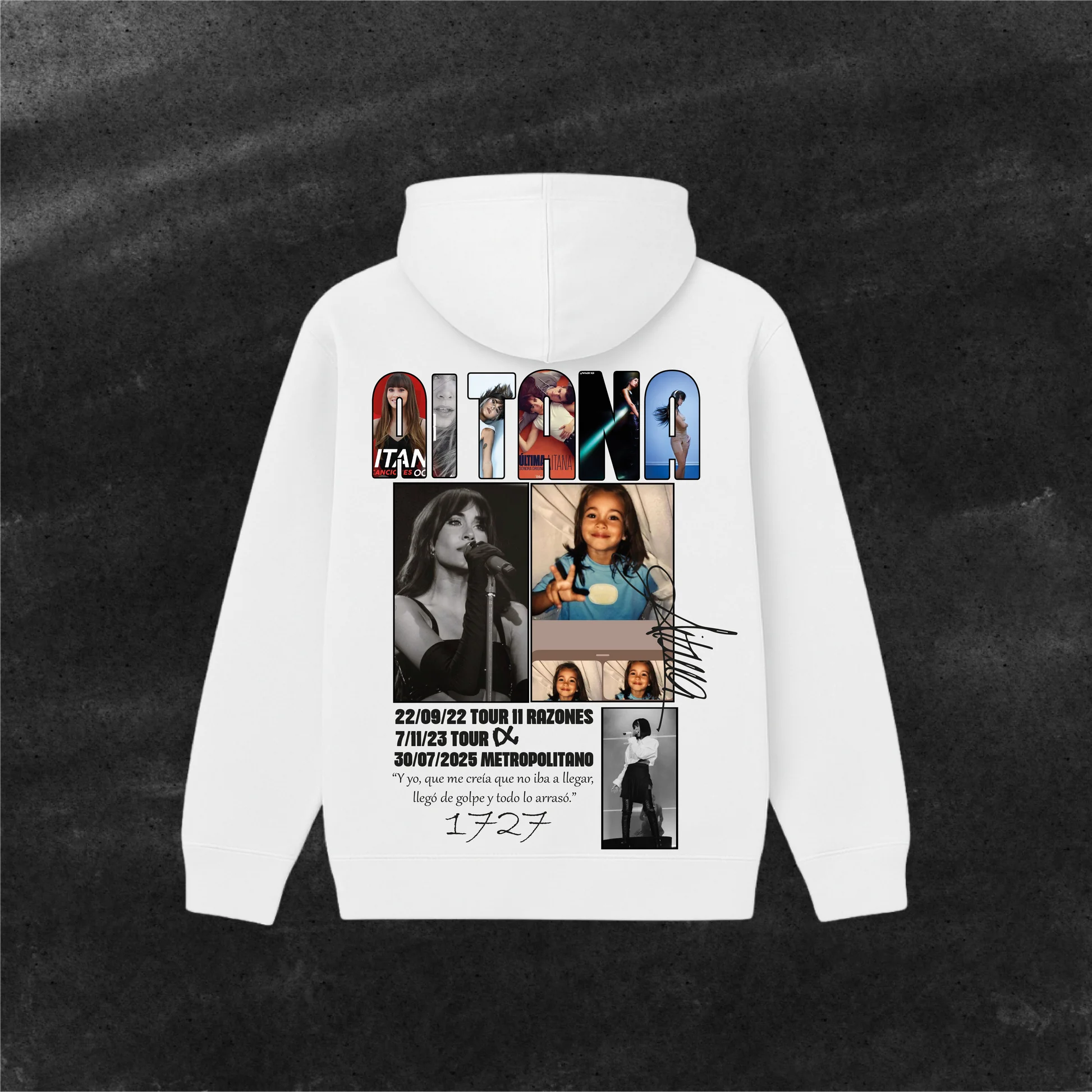 Aitana álbumes moda Harajuku Sudadera con capucha Y2K Retro impreso sudadera Casual LooseThickened Sudadera con capucha Unisex