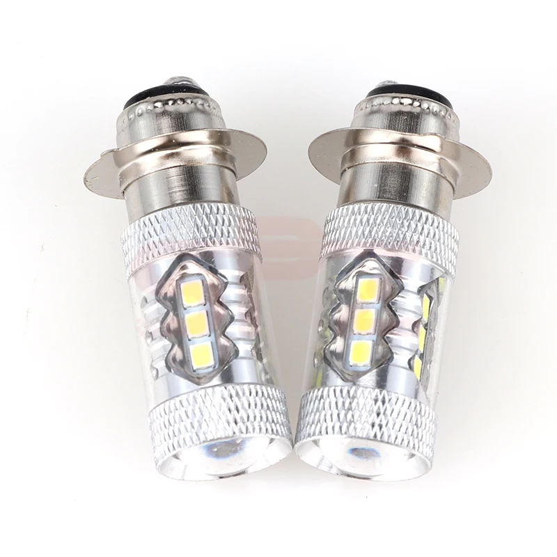 Motorcycle 2PCS 80W Super LED Headlights Bulbs For YAMAHA ATV YFM350 400 450 660 700 Raptor Blaster 200 Banshee 350 Grizzly Part