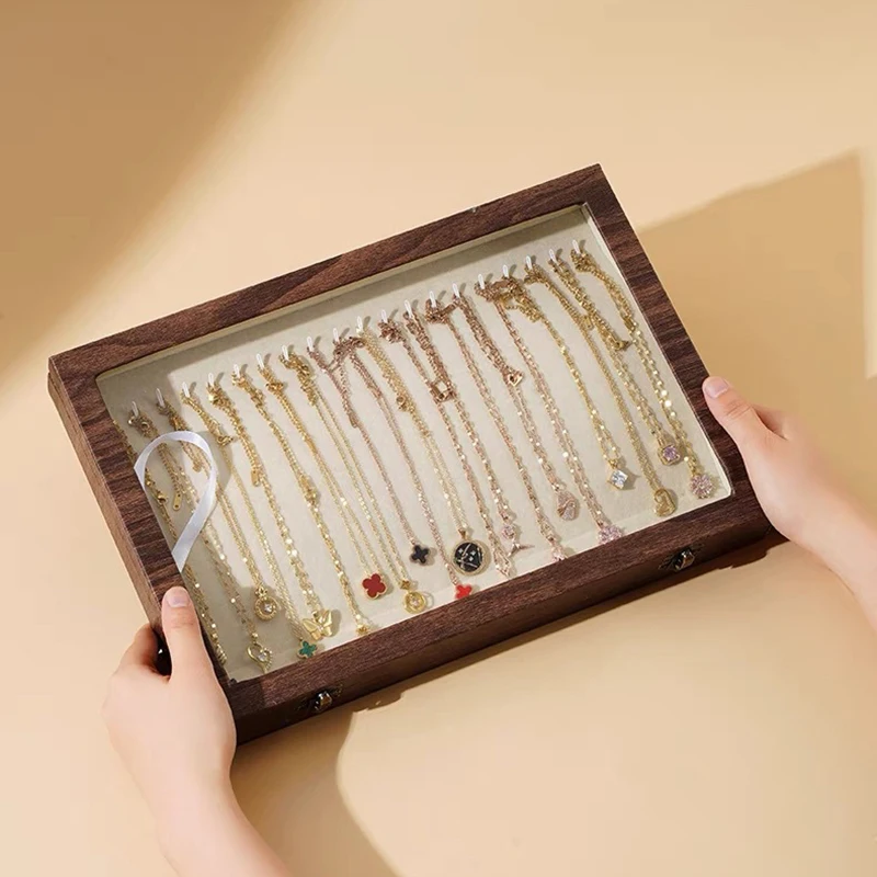 Wood Jewelry Box For Wedding Mom Friends Travel Accessories Gift Boxes Jewelry Case Organizer & Storage Organizer Supplies