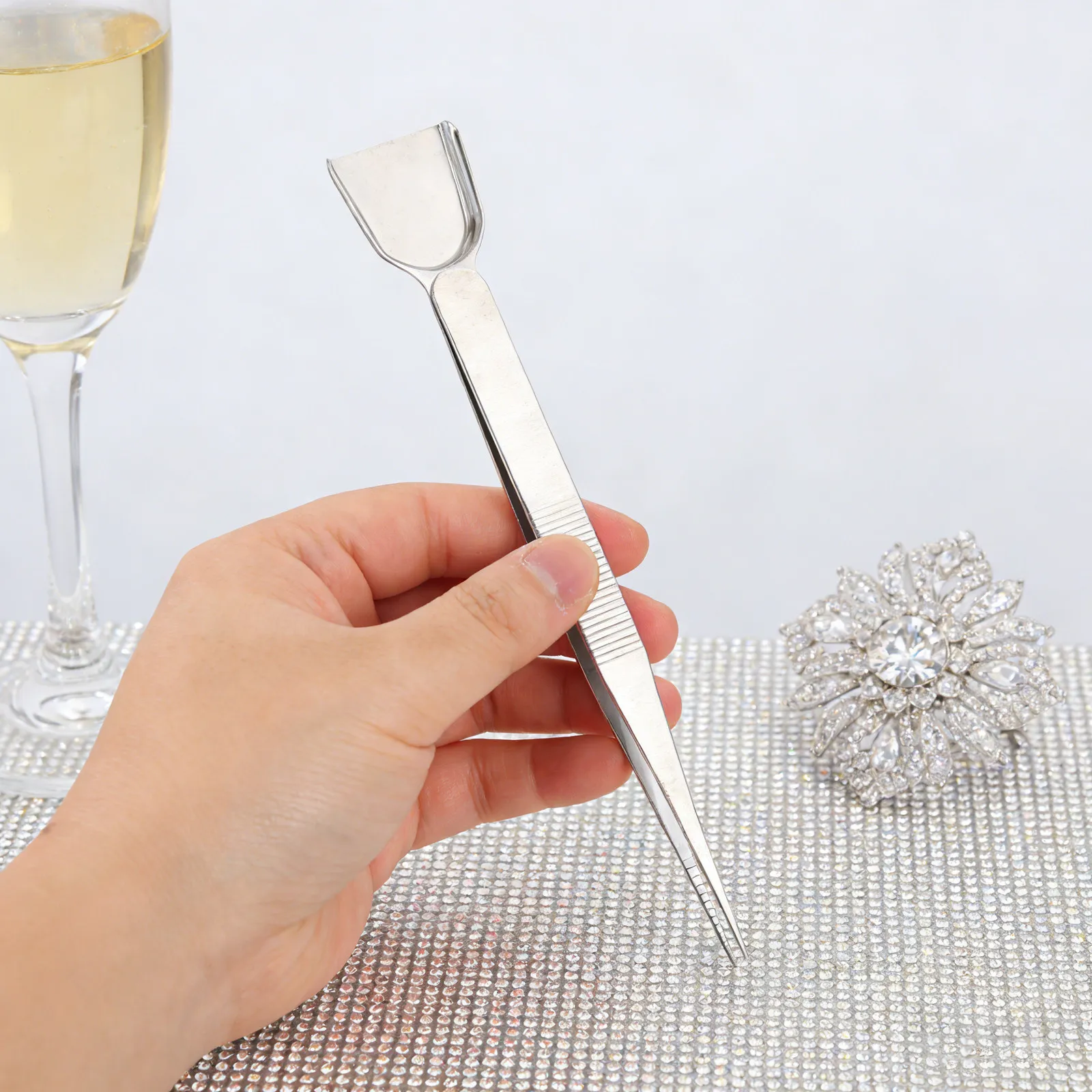 

10Pcs Jewelry Tweezers Stainless Steel Dual Ends Precision Gems Pick Up Tool Jewelry Making Craft Rhinestone Bead Tweezers Set
