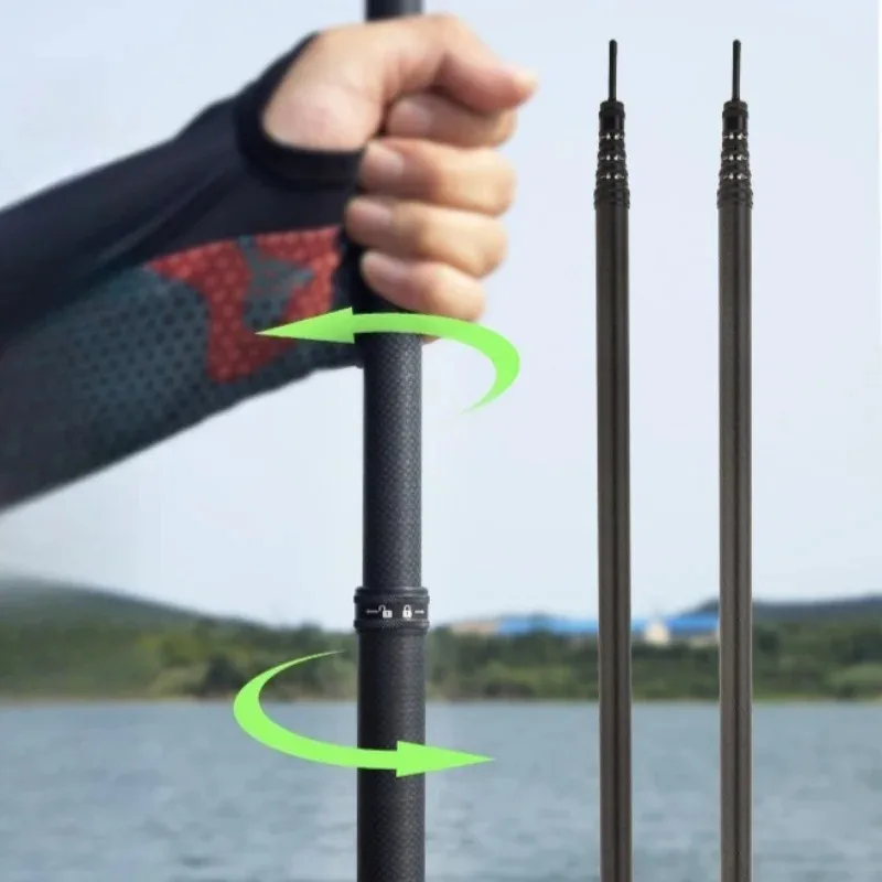 Sky Canopy Support Pole Built-in Positioning Tent Support Pole Rotating Lock Support Poles Hiking and Camping Accessories