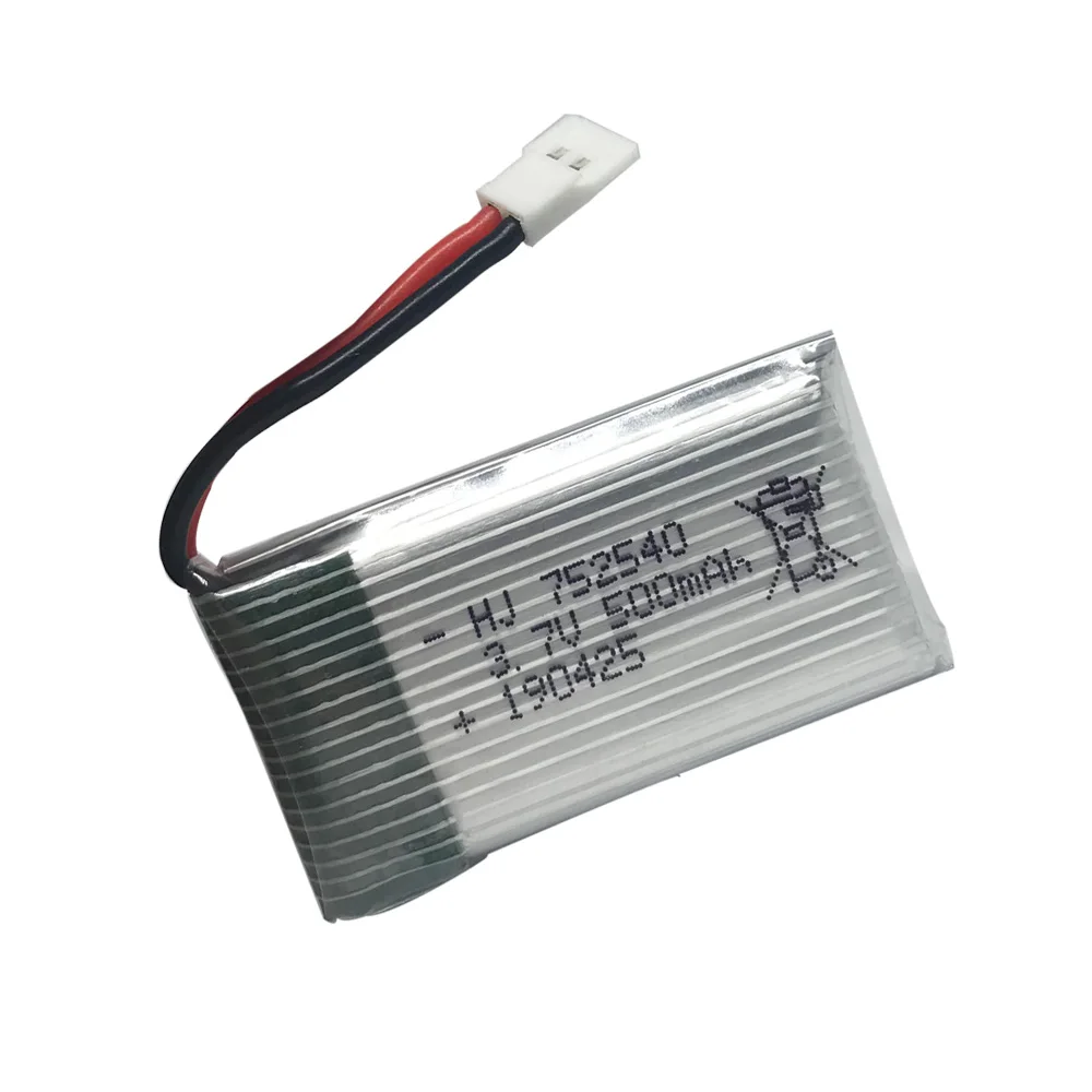 20PCS 3,7 V 500mAh Lipo Batterie Für Syma X5C X5SW M68 Cheerson CX-30 H5C quadrocopter 752540 1S 25C 3,7 V 500 mah lithium-batterie