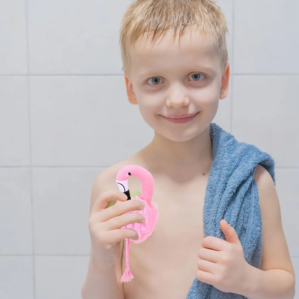 

2Pcs Flamingo Bath Ball Body Exfoliating Shower Ball Deep Clean Shower Scrubber Bath Skin Cleaning Tool for Women Men