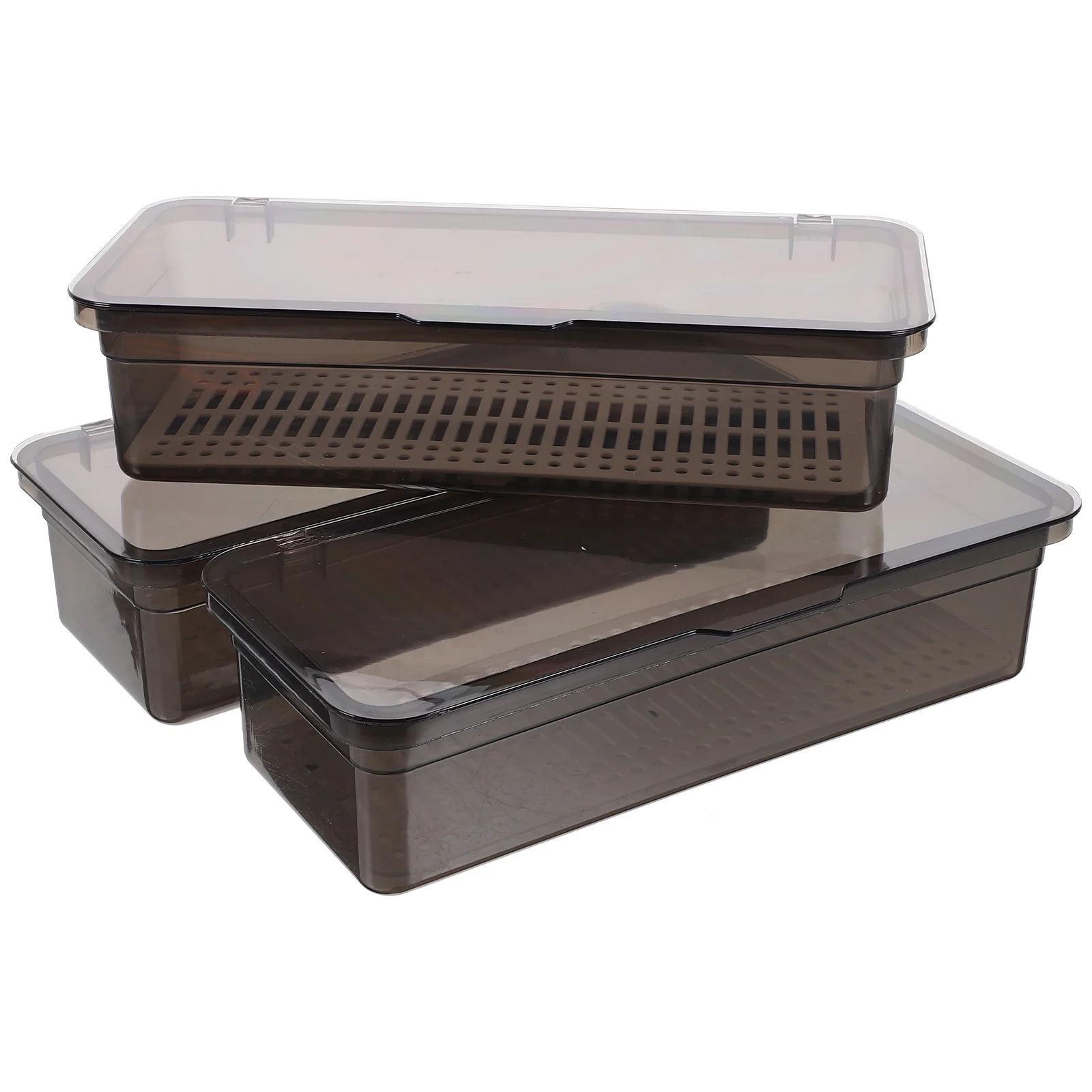 

3 Pcs Cutlery Storage Boxes Plastic Chopsticks Holders Kitchen Utensil Containers Tableware Drying Rack Organizer Cases