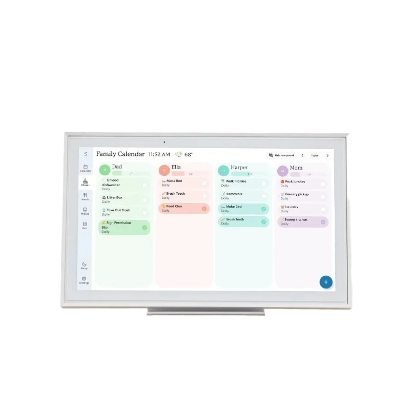 Digital Home Shared Calendar, Digital Wall Calendar, Touch Screen, Seamless Synchronization and Editing of Schedule