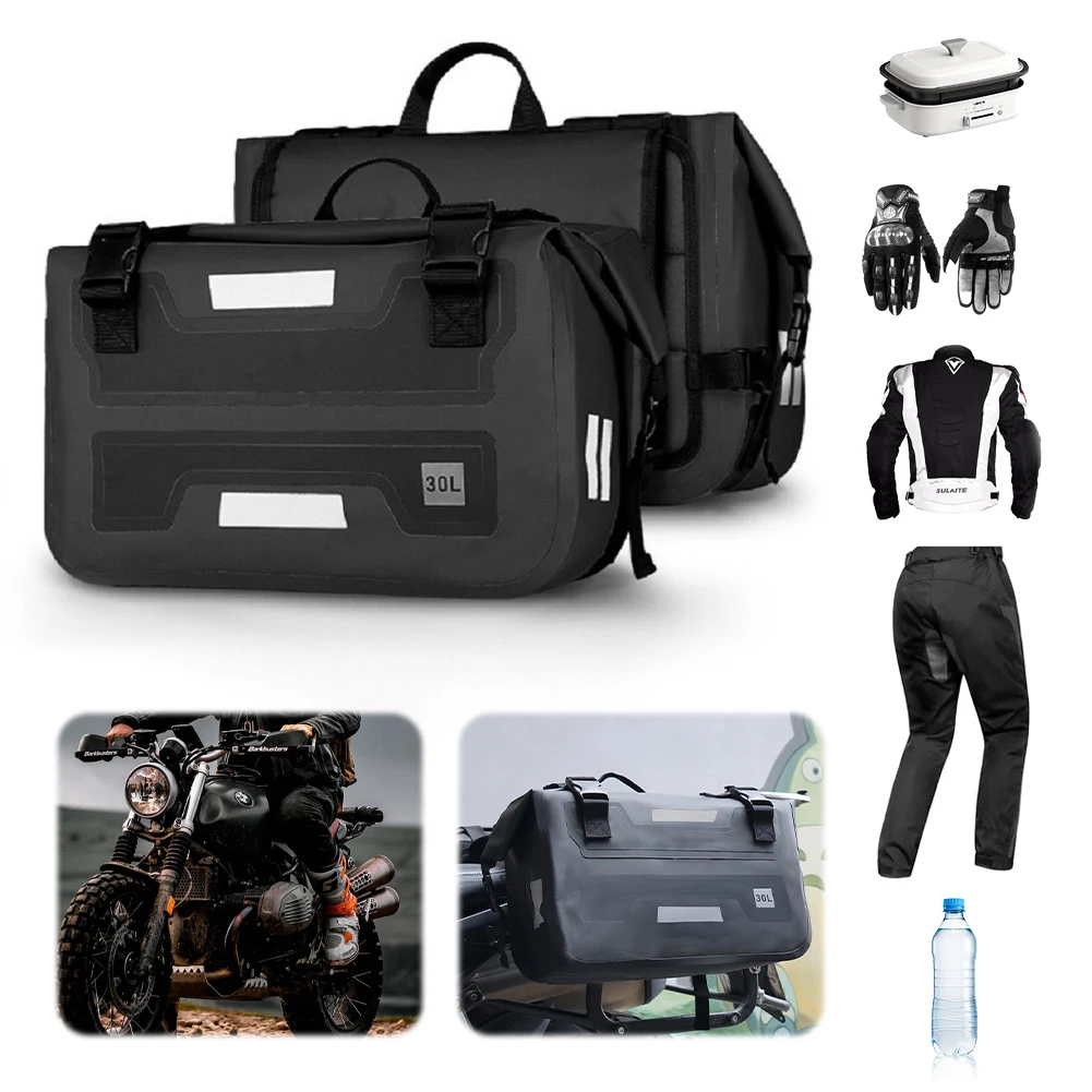 

30L Motorcycle Saddle Bag Multifunction Riding Side Bag Wear Resist Motorcycle Side Bag Motorcycle Modification Accessories