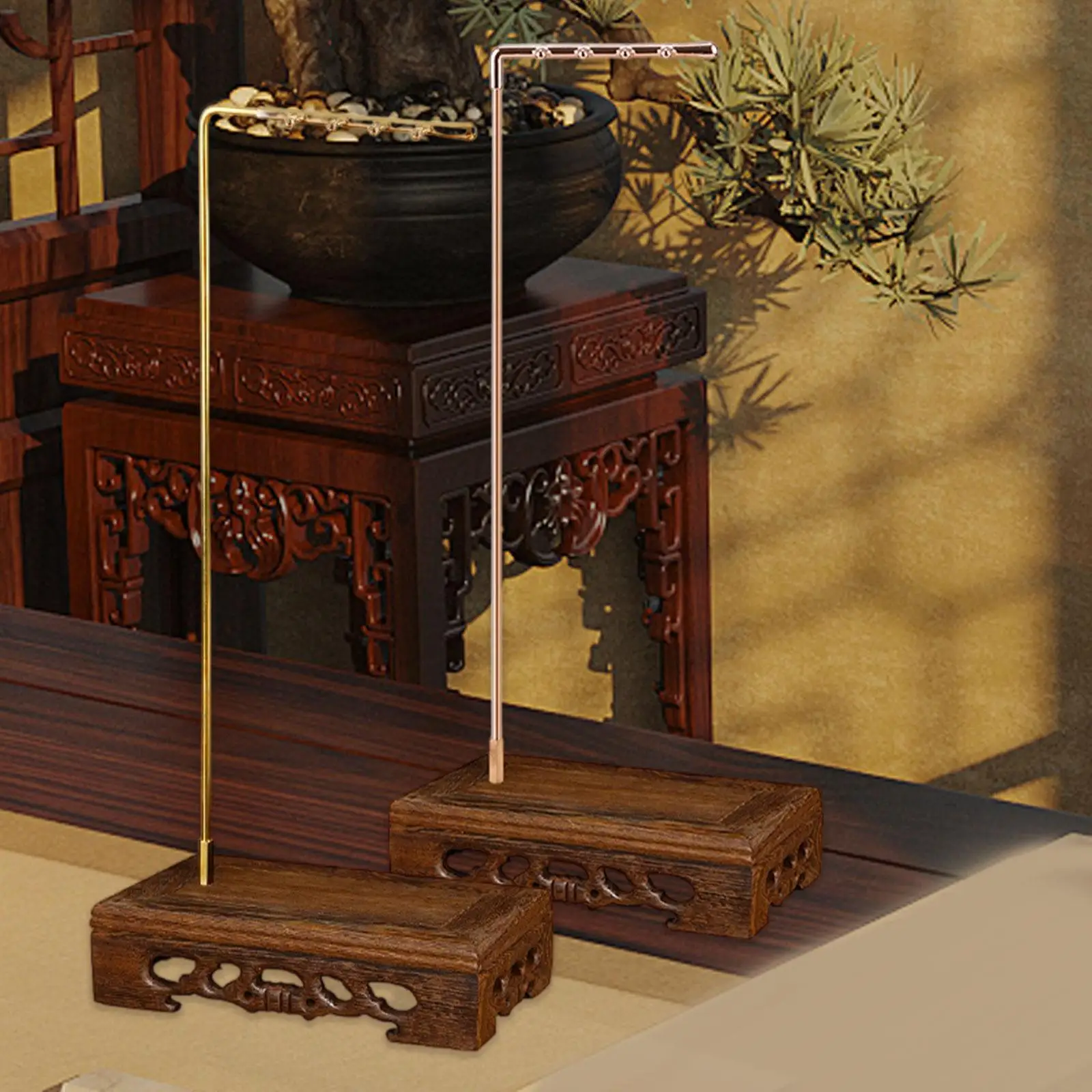 Organizador de portalápices de caligrafía, Base de madera, colgador de pinceles de escritura chino portátil para sala de estudio, dormitorio escolar, regalo de cumpleaños para el hogar