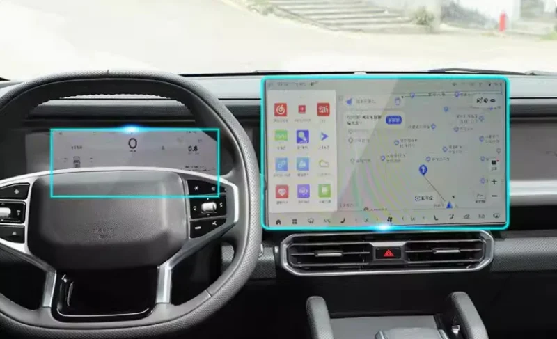 Car Central Control Navigation Screen Film, filme de proteção de instrumentos de alta definição, apto para JETOUR Travel T2 2023 Nano