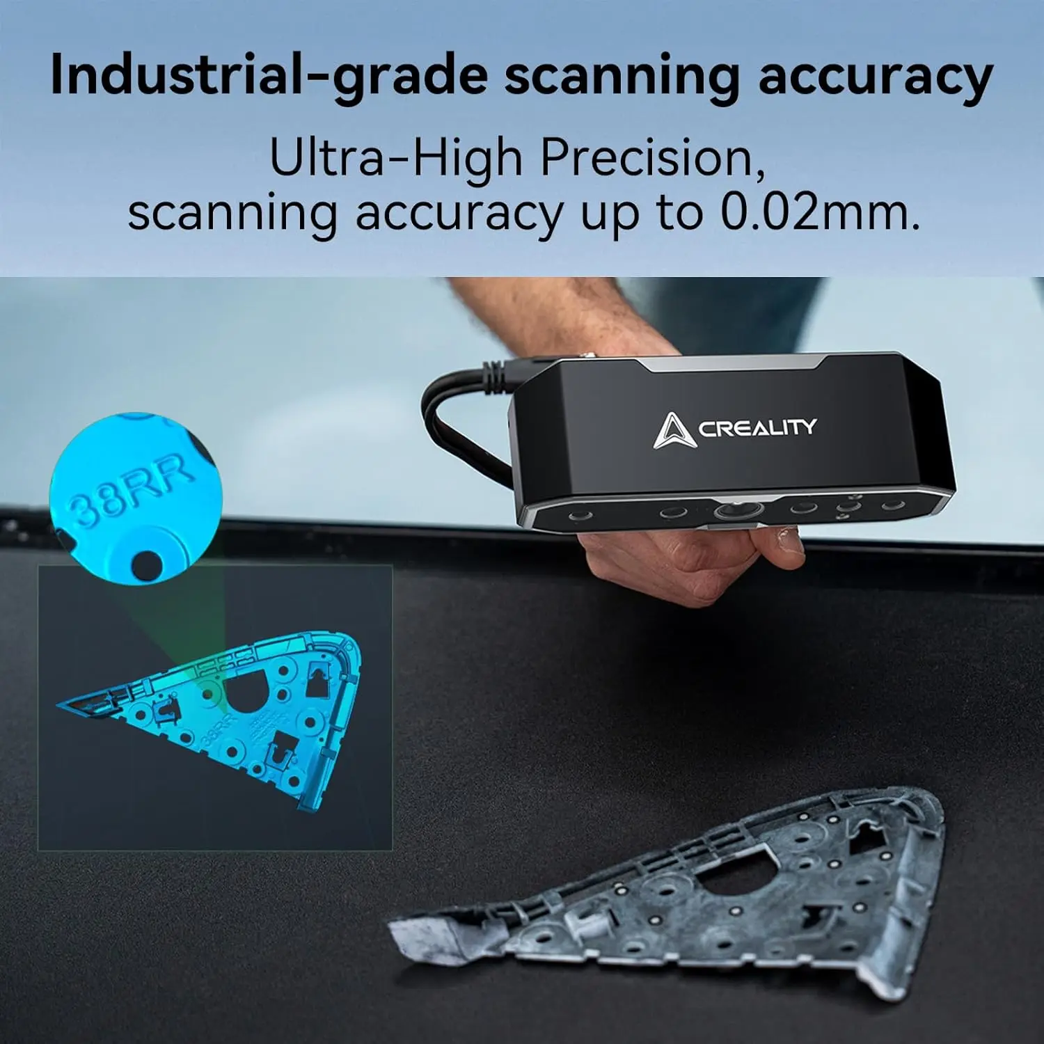Creality CR-Scan Otter 3Dスキャナー 0.02mm精度 24ビットフルカラー 