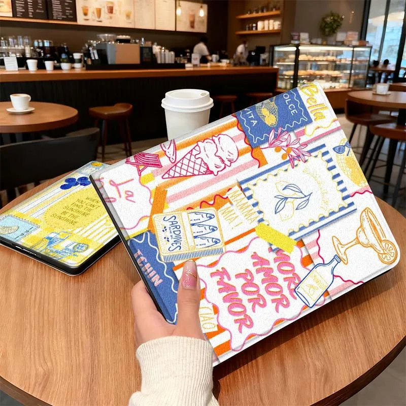 

Art Collage Pattern For Honor Tab Tablet MagicPad 3 6 7 X8 V7 V8 8 9 X9 X8a X9a 10 Pro Inch 2020 2021 Tablet Case