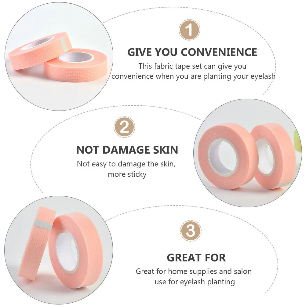 5pcs 5 Rolls 9m Eyelash Isolation Tape Non-woven Breathable Strips False Lashes Grafting Tool Adhesive Fabric Supply
