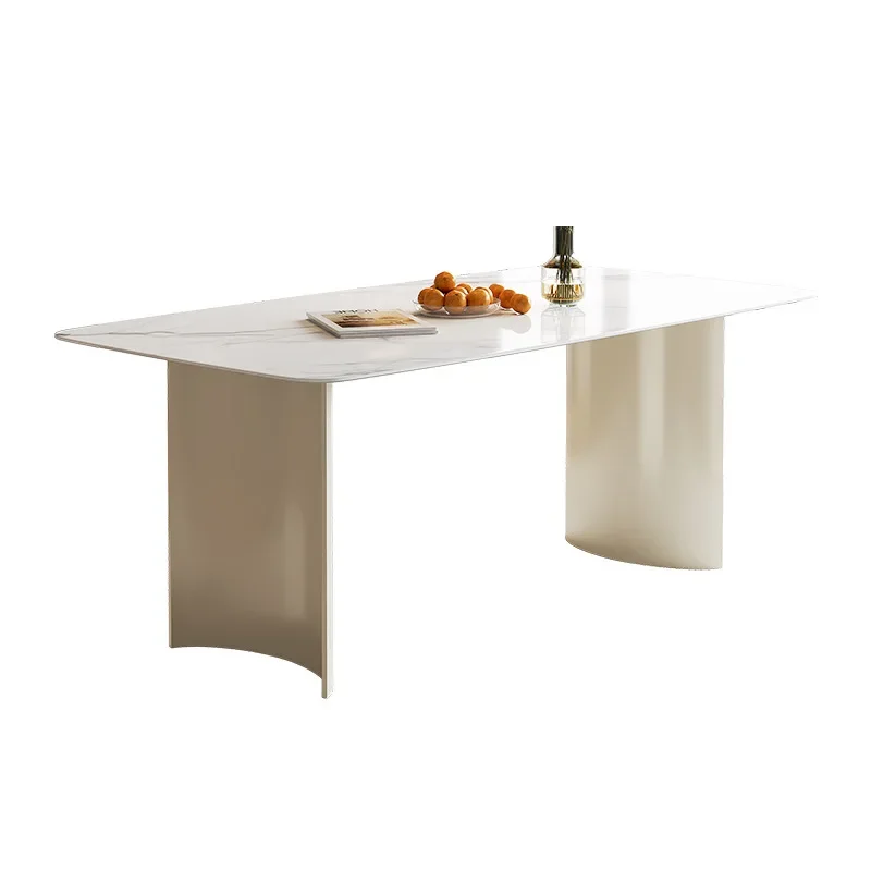 

Slate cream style modern simple household small apartment modern minimalist rectangular wabi sabi wind dining table