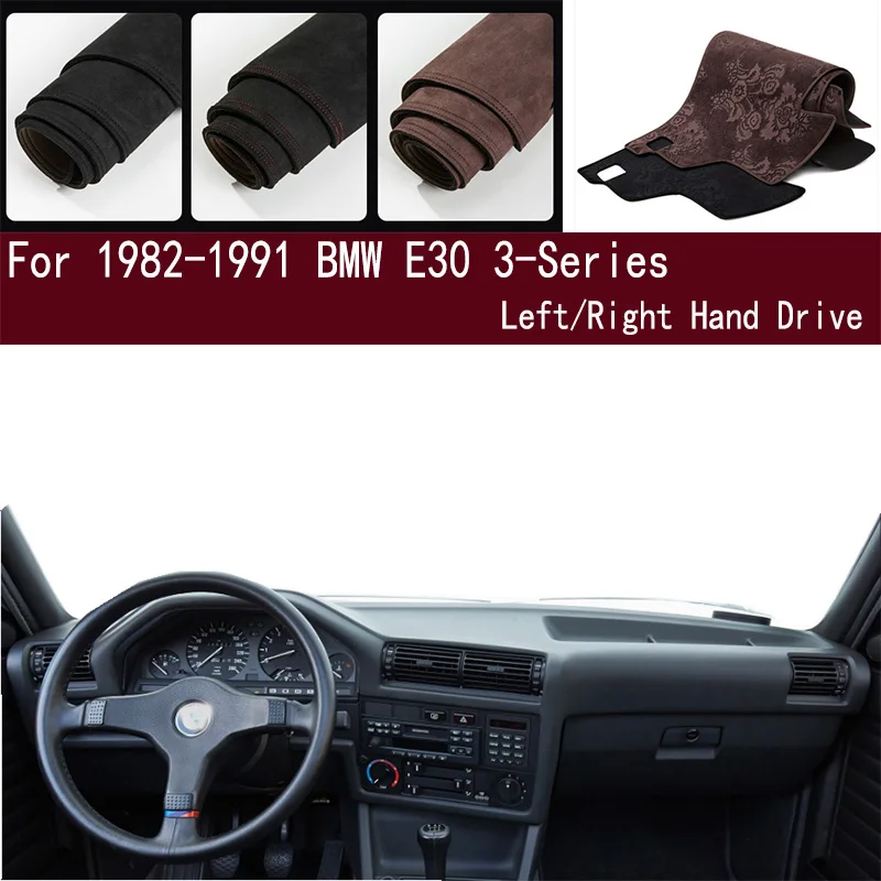 For 1982-1991 BMW E30 3-Series Dashmat Dashboard Cover Instrument Panel Sunscreen Pad Ornaments