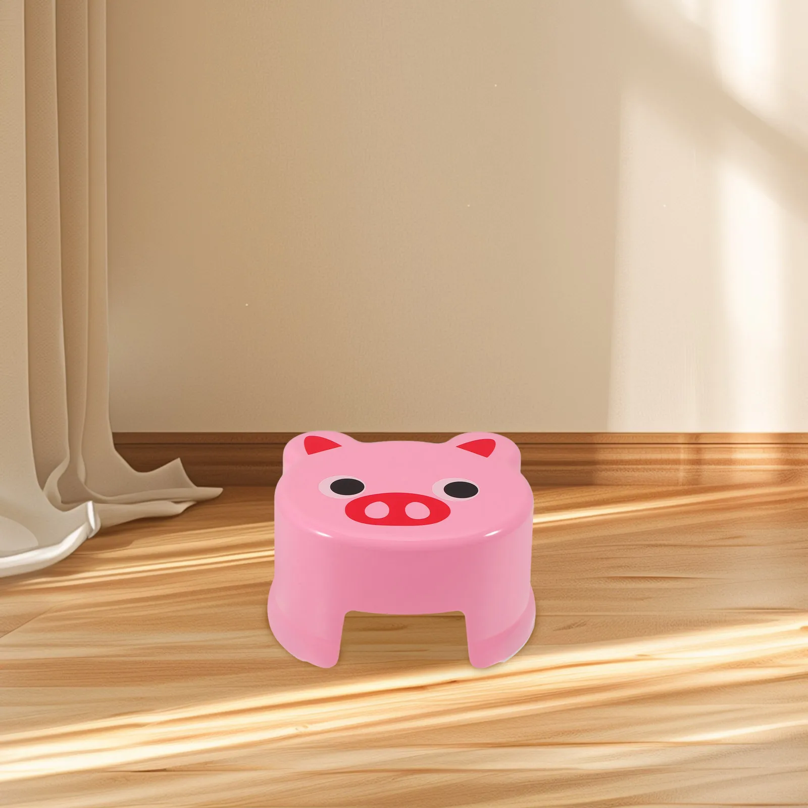 كارتون البراز للأطفال لطيف الحيوان تصميم البلاستيك خطوة عدم الانزلاق المحمولة مقعد صغير للحمام غرفة المعيشة غرفة نوم الاستخدام #6