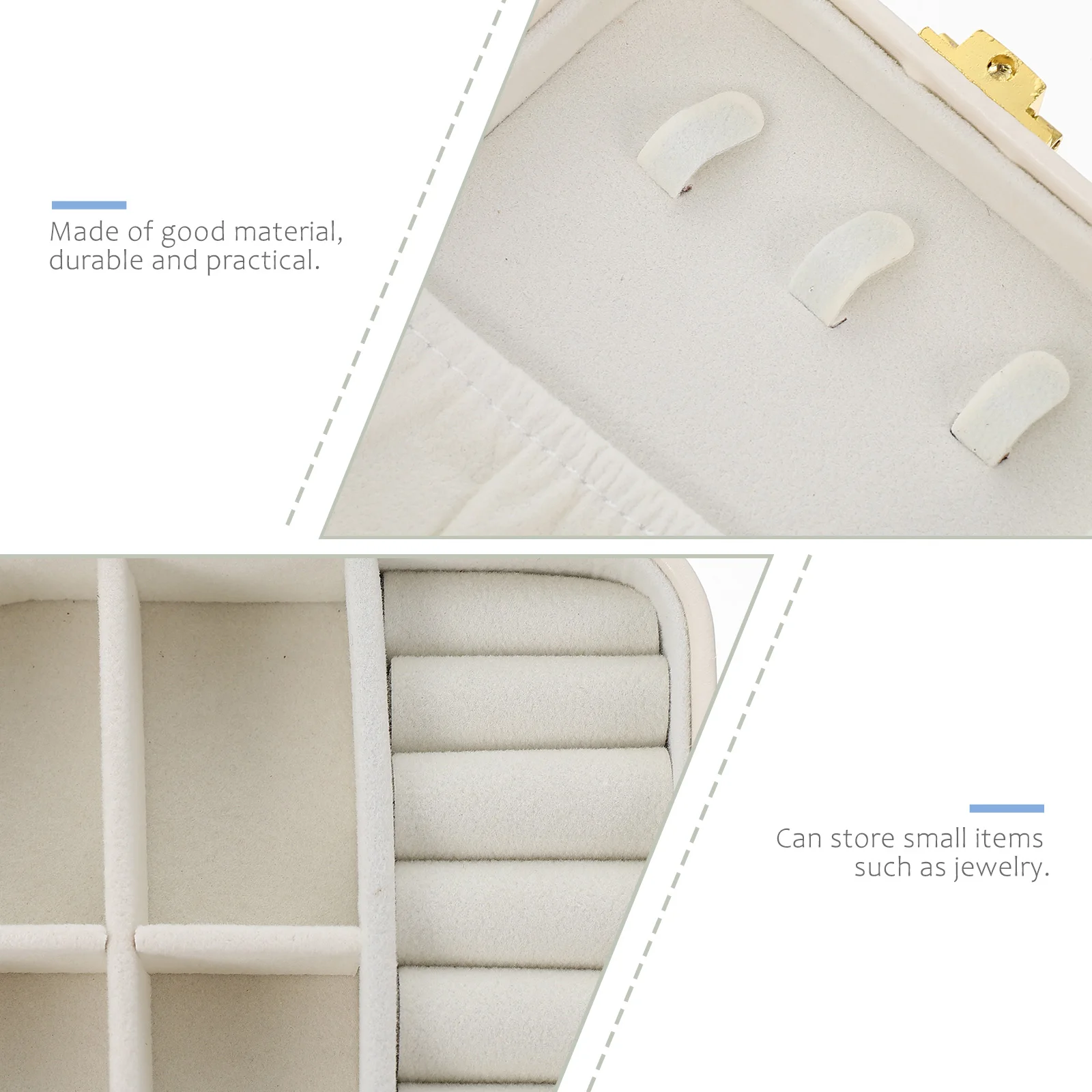 

Portable Jewelry Storage Box for Women Girls Gifts Durable Travel Case Small Earring Necklace Organizer Box Durable for Birthday