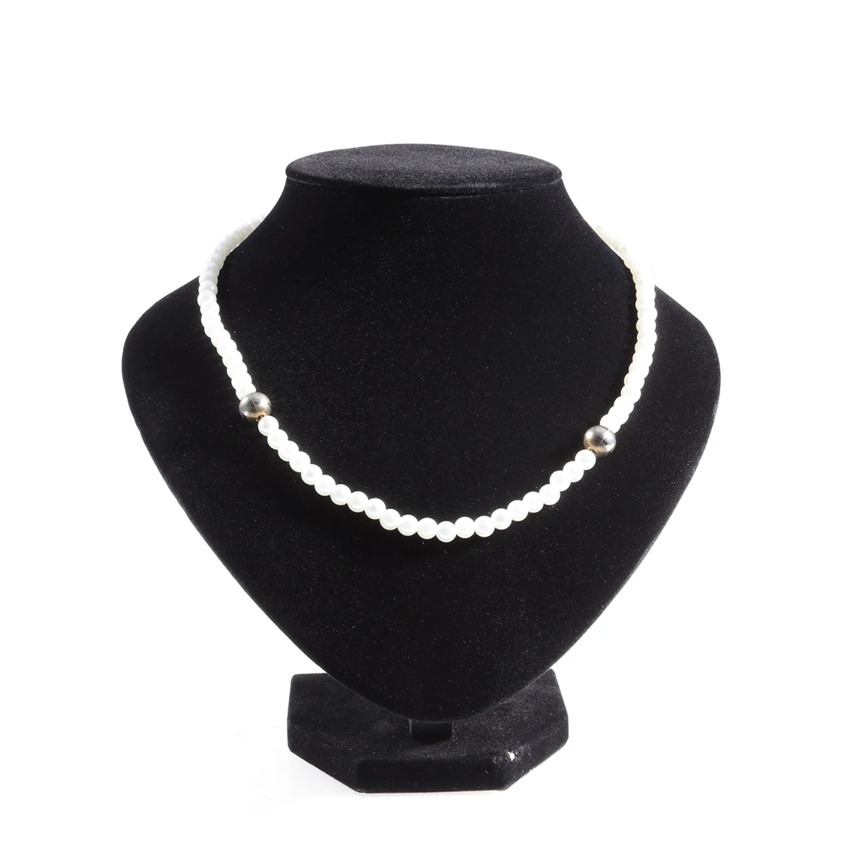 

Necklace Displays Jewelry Bust Display Extra Wide Base Velvet Black Necklace Display St Classic Elegant Retail Home