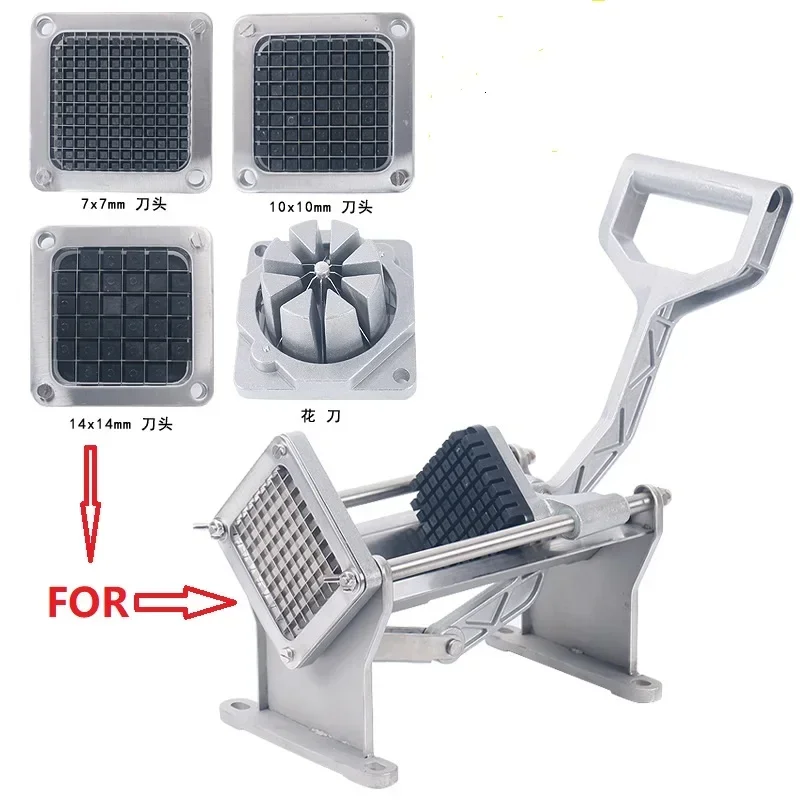 Stainless Steel Fries Machine Accessories Chips Cutter Parts French Fry Potato Chips Cutters 3 Blades Size for Selection