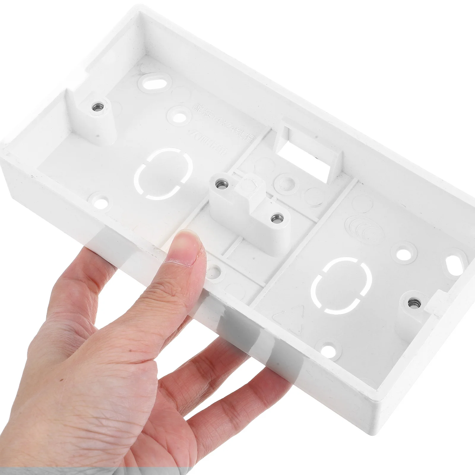 

10Pcs Versatile Outlet Box Surface Mount PVC Junction Box for Home and Office Under Cabinet Lights for Kitchen