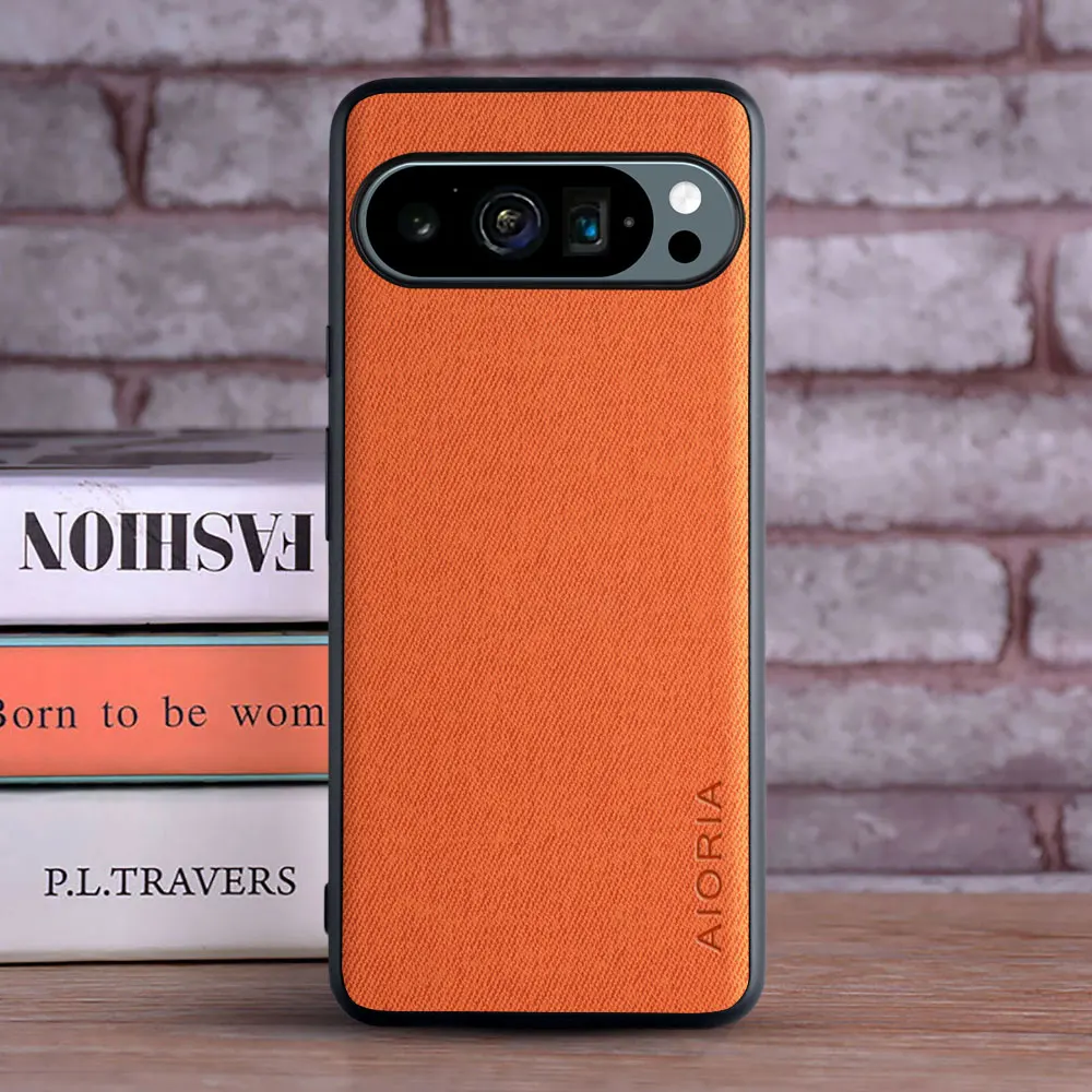 Textile Case for Google Pixel 9 9a Pro 9 Pro XL 9 Soft TPU Hard PC material perfect touching feel Google Pixel 9 Pro XL Case