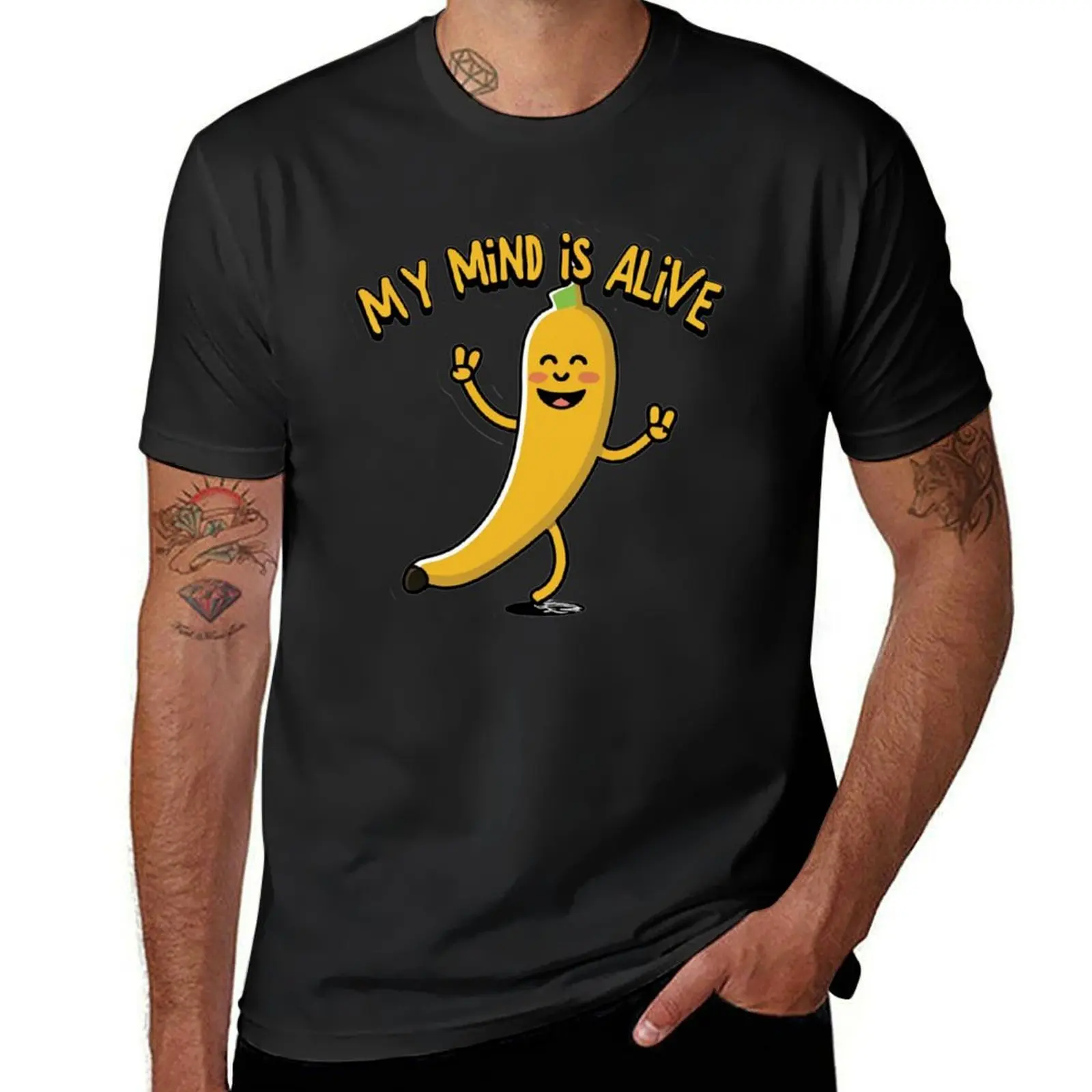 

my mind is alive T-Shirt vintage clothes Funny t-shirt tops plus size men clothing