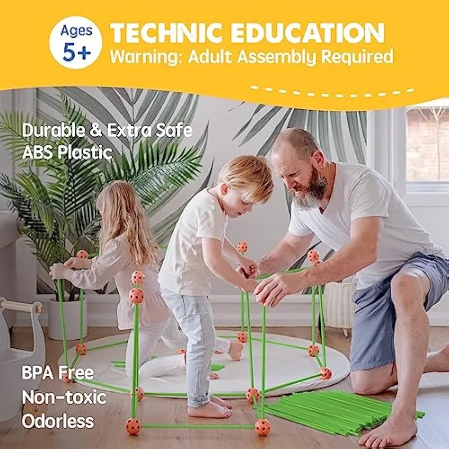 Tiny Land Fort Kit de construction Fort créatif intérieur extérieur pour 56 7 8 ans garçons et filles jouets de construction STEM avec stockage Ba
