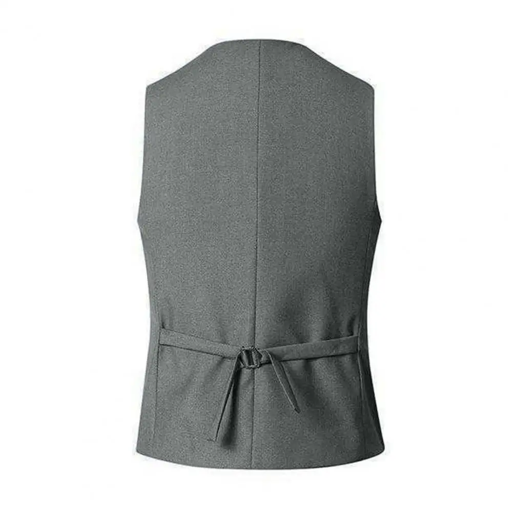 New Men Vest Wedding Solid Silk Waistcoat Neck Tie Cufflinks Set For Male Suit Business Party Solid Color Formal Dress Waistcoat