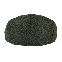 VOBOOM Wool Tweed Herringbone Irish Cap Men Women Beret Cabbie Driver Hat Newsboy Caps Golf Ivy Flat Hats Green Navy Black - Image 4