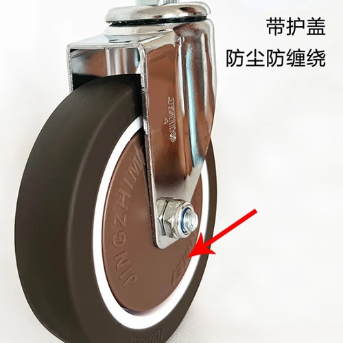 Imagen 2 del producto Tornillo de extensión de instalación piezas, rueda universal de poliuretano de 12x60, 3 "", 2 varillas de tornillo silencioso de 4"", rueda de freno para aspiradora