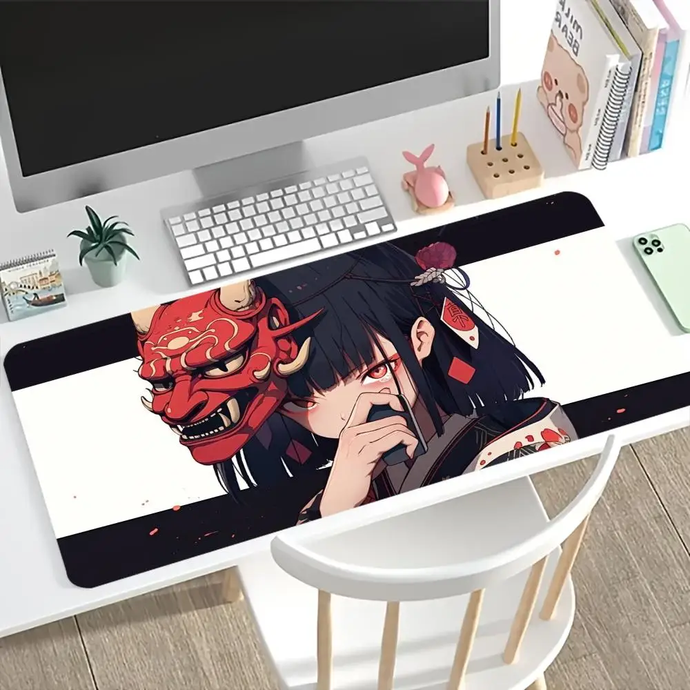 Japanese Anime Girl Large Gaming Mouse Pad Non-Slip Desk Mat Extended Keyboard Mat for Office