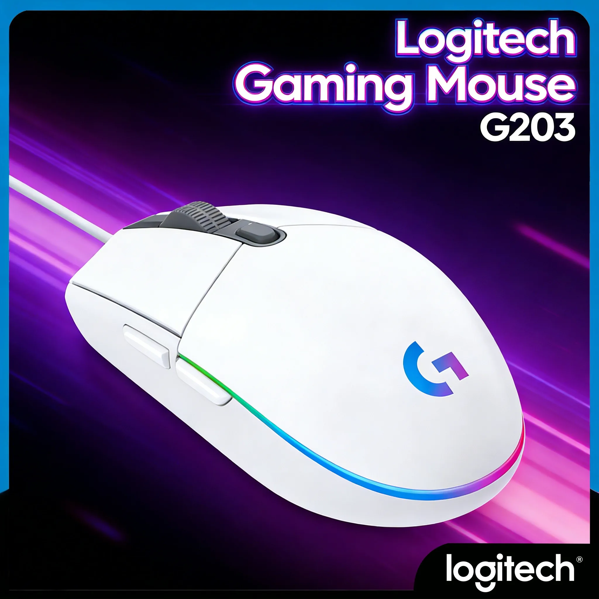 

Logitech G203: Идеально подходит для маленьких и средних рук
