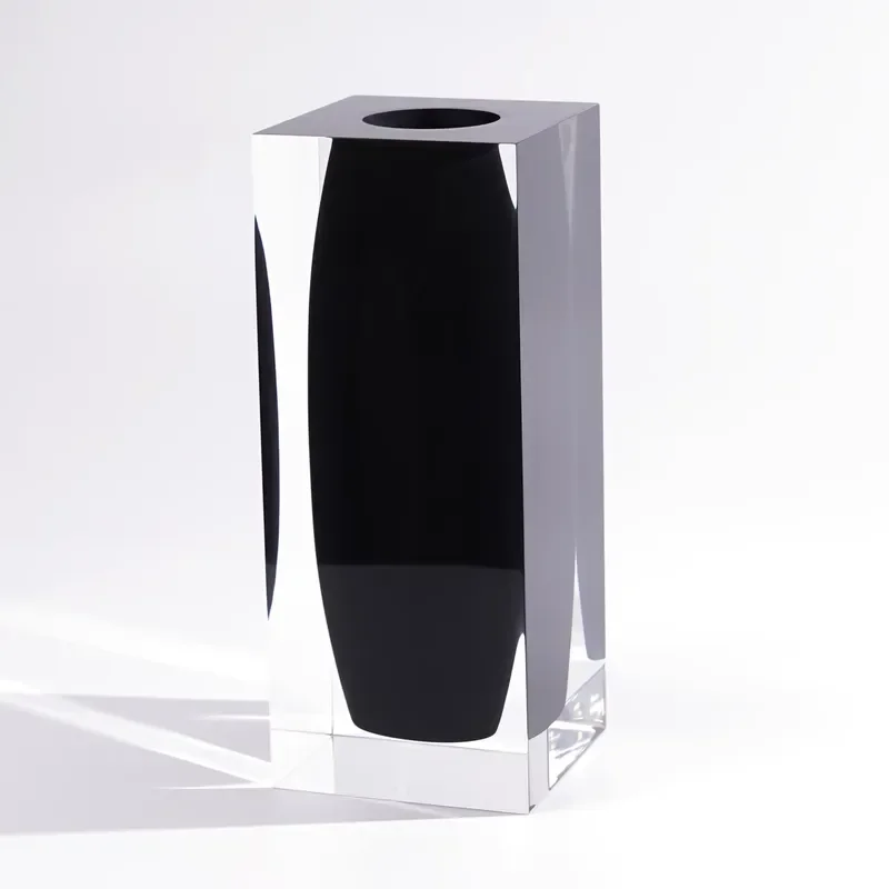 Modern Simple Acrylic Crystal Vase Luxury Flower Ornament for Living Room Dining Table European Style Home Decoration Mahit