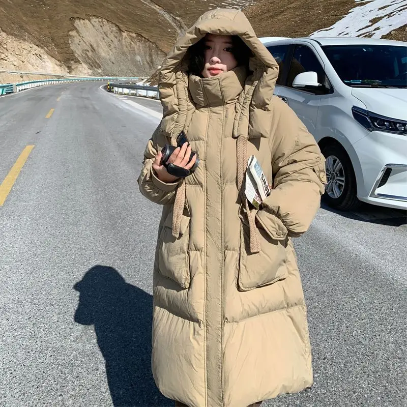 

Winter New Women's Down Jacket Warm Hooded Commuter Oversize Parker Down Jacket