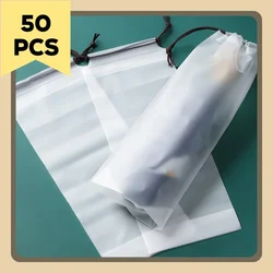 Waterproof Plastic Bag Clear Umbrella Storage Bag Reusable Portable Travel Umbrella Drawstring Storage Cover Home Organizer