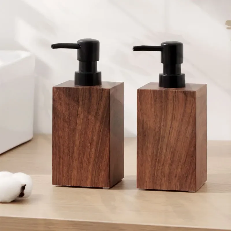 

bath gel separate bottles dispenser soap dispenser Walnut grain hand sanitizer bottle bubble bottle foam hotel high-end shampoo
