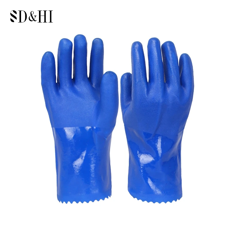 

PVC Industrial Rubber Gloves Anti Slip Thickening Anti Corrosion Chemical Wear-resistant Waterproof Labor Protection Gloves