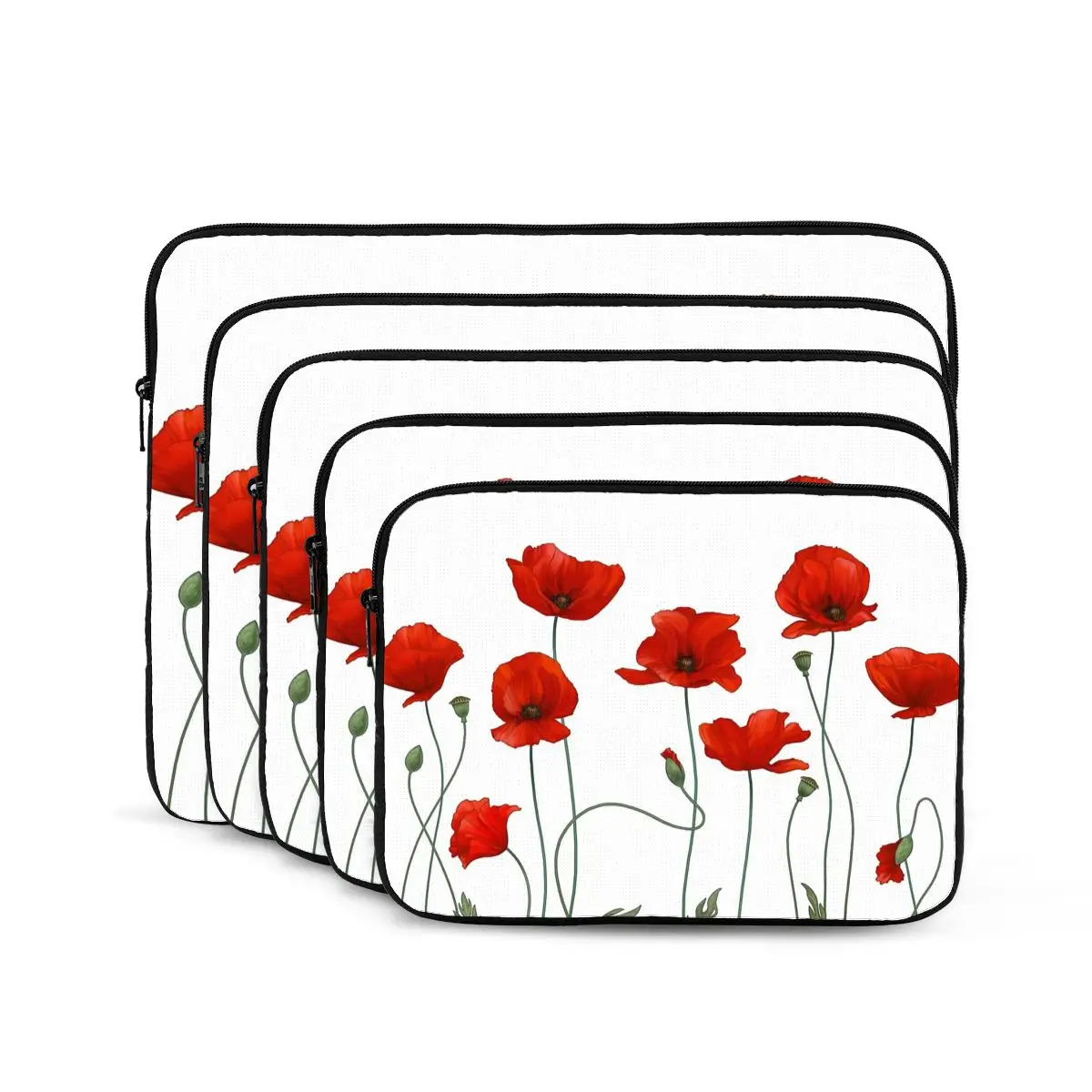 

Poppy Stems Notebook Laptop Bag Case Pouch For Macbook Air Pro Tablet Shockproof Case Bag
