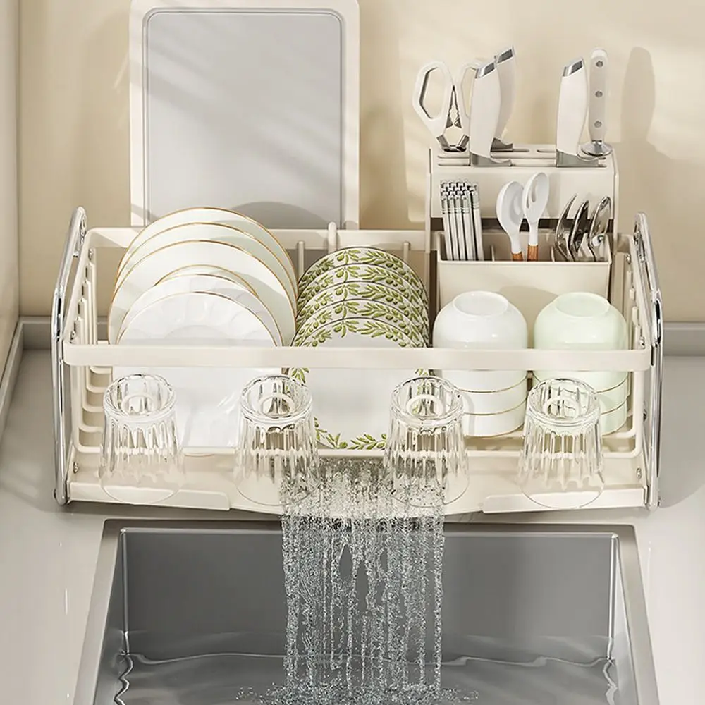 High Quality Portable Storage Rack Multifunctional Convenient Drain Dish Rack Holder Cutting Board Organizer Kitchen Supplies