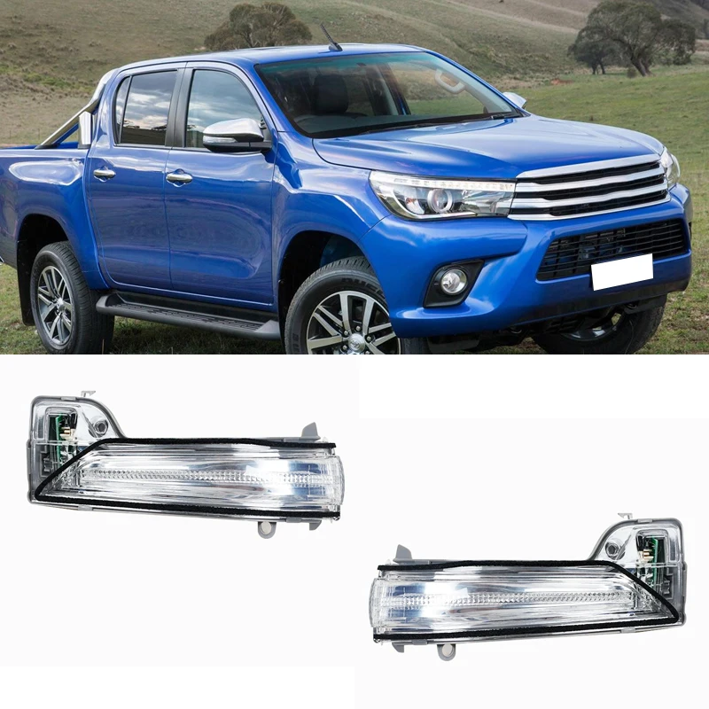 

Автомобильное зеркало заднего вида, указатель поворота для Toyota Hilux Revo Pickup 2015 2016 2017 2018 2019 2020, мигающий свет, ширина света