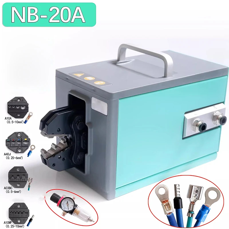 2.7T pneumatic wire cutters NB-20A cold terminal crimping machine 0.25-35m㎡ new energy terminal crimping machine