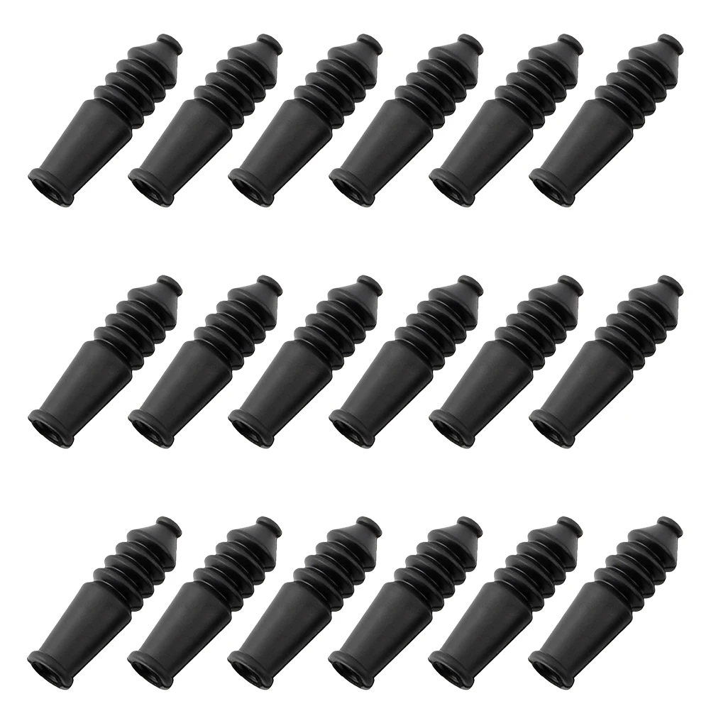 

20pcs Brake Accessories Rubber Cable End Caps Bike Brake Line Protector Sleeve for Mountain Cycling City Commuting