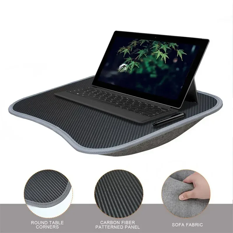 Computer Lab Desk Pillow for Laptop with Cushion Lap Desk with Pillow Cushion Writing Padded Tray with Handle for Office Work