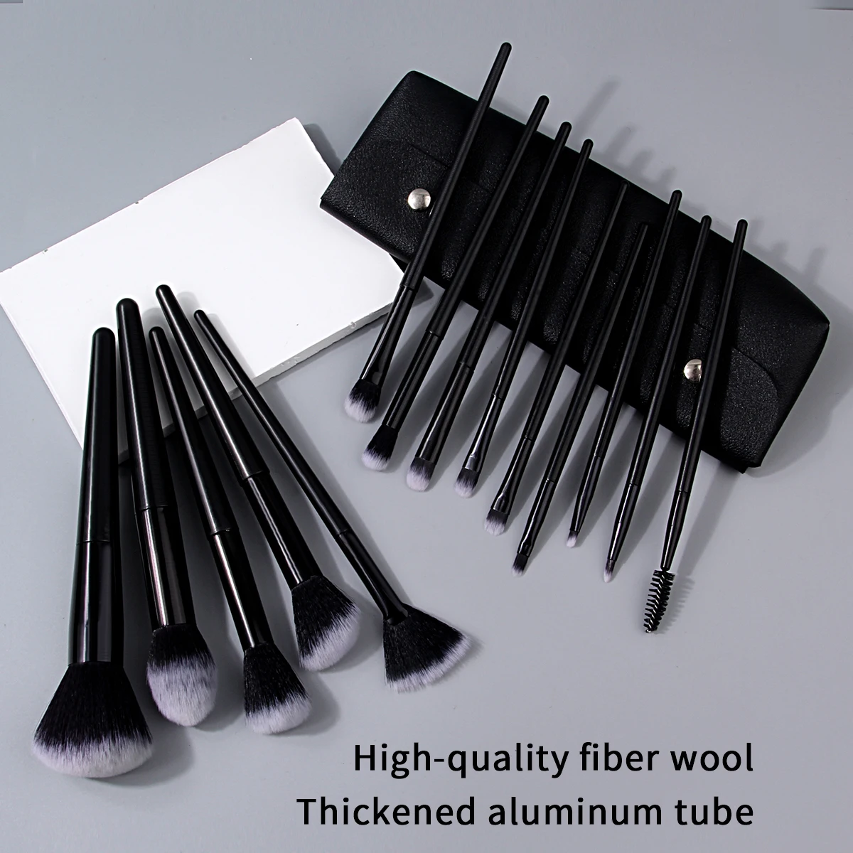 19PCS multi-purpose makeup brush set + soft mini sponge egg/triangular powder puff + travel portable storage bag