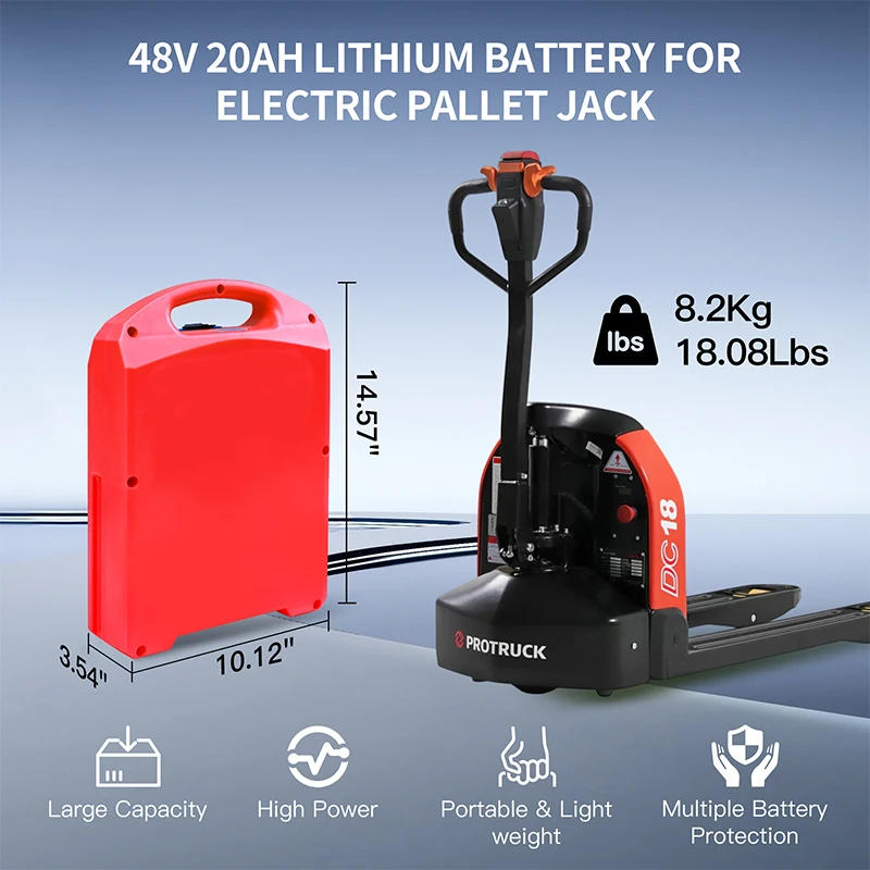 Forklift LiFePo4 Battery, 48V 20Ah Lithium Battery for Heli/Jiali CBD18/20J-LI3 Electric Pallet Jack Truck 4500+ Cycle