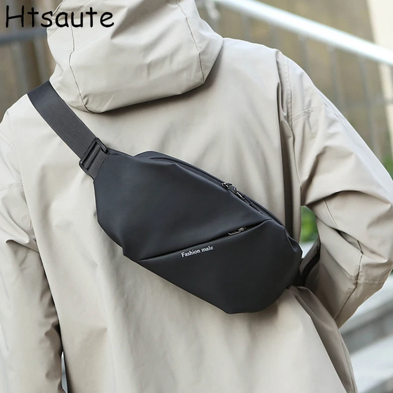 

Casual Men's Crossbody Bags Nylon Sling Bag Male Fanny Pack Sport Chest Bag for Man Black Shoulder Bags New Fashion Crossbody