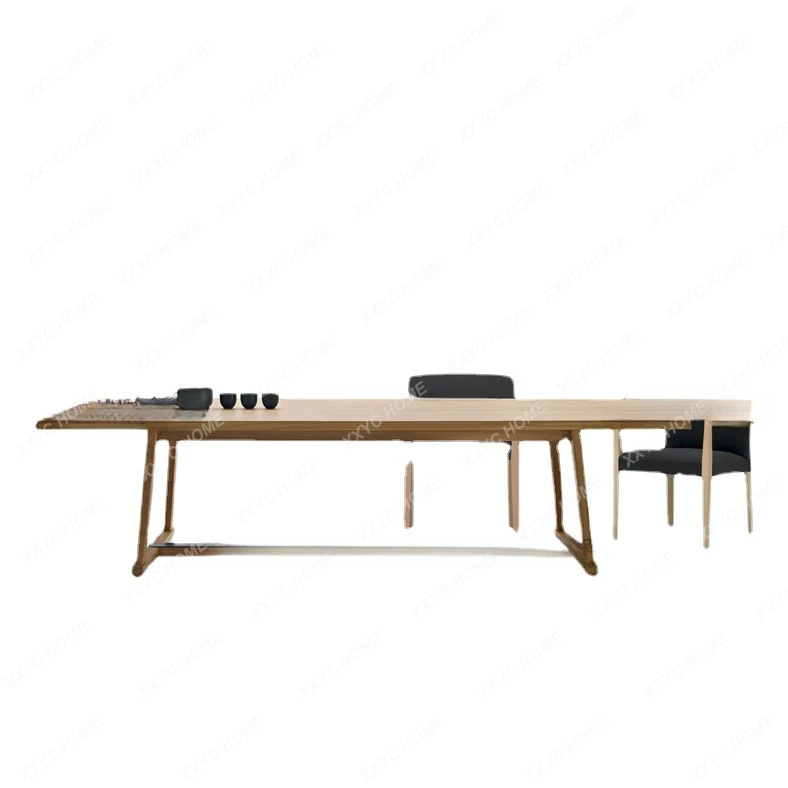 Nordic Industrial Style Solid Wood Desk Conference Table Long Table Rectangular Modern Minimalist Vintage Dining Table