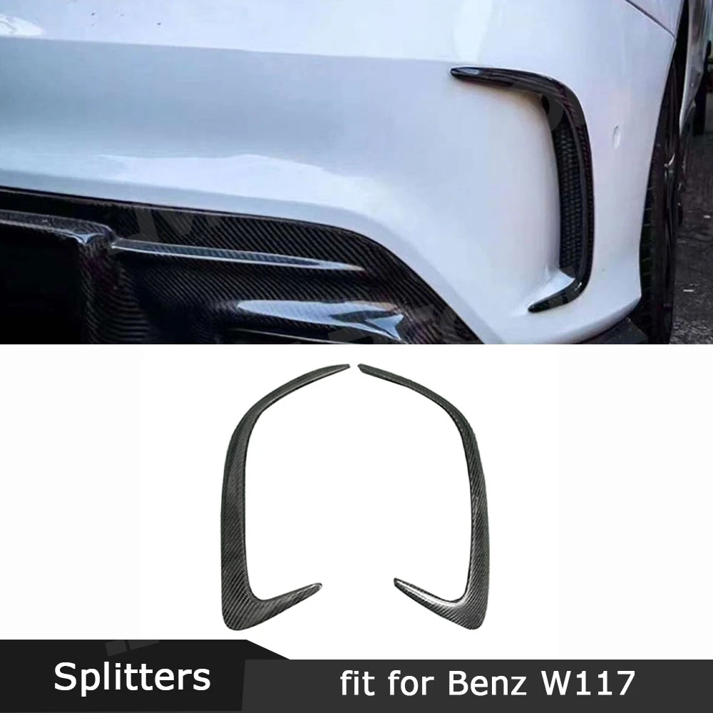 

JMCARCOOL Carbon Fiber Car Rear Bumper Spoiler Air Vent Splitters For Benz W117 CLA CLA250 CLA260 CLA45 AMG 2013-2019