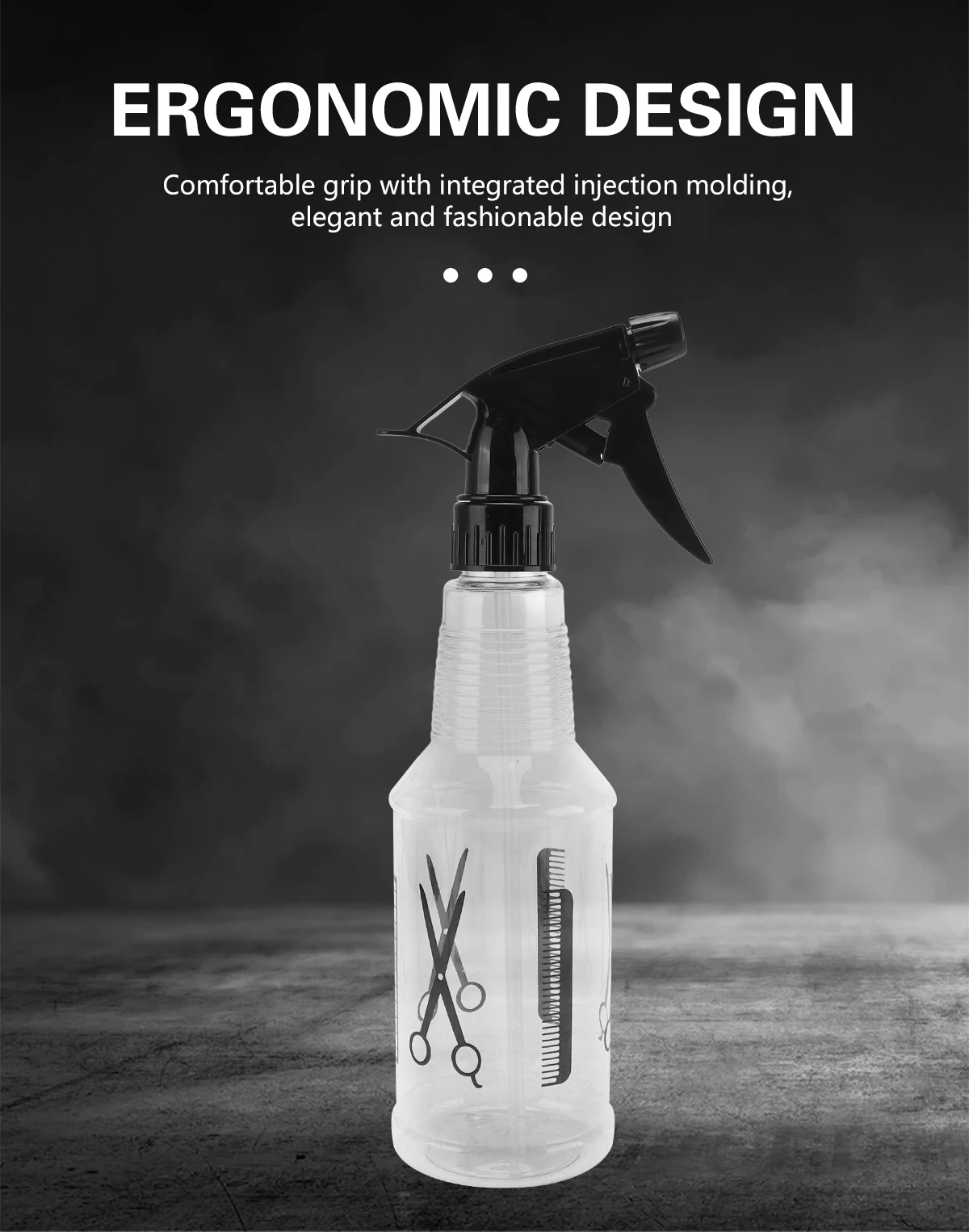 300ml Sprüh flasche Friseursalon Pulver Friseur Nachhaltig keit nachfüllbare Silikon behälter Barbershop Styling Tools Zubehör – Detail 6