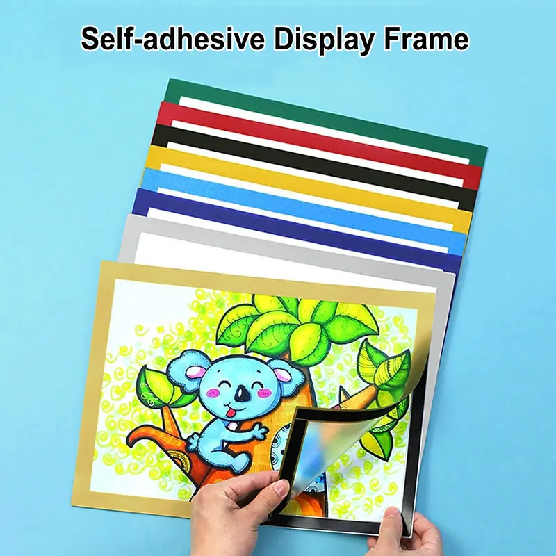 Wall Adhesive Display Board A4 Bulletin Board Kids Drawing Display Frame A3 A2 Poster Frame 40x60 For Store Elevator Ads